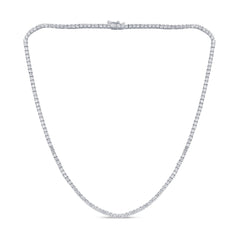 SPECIAL!7.13ct G SI 14K White Gold Diamond Tennis Necklace 16"