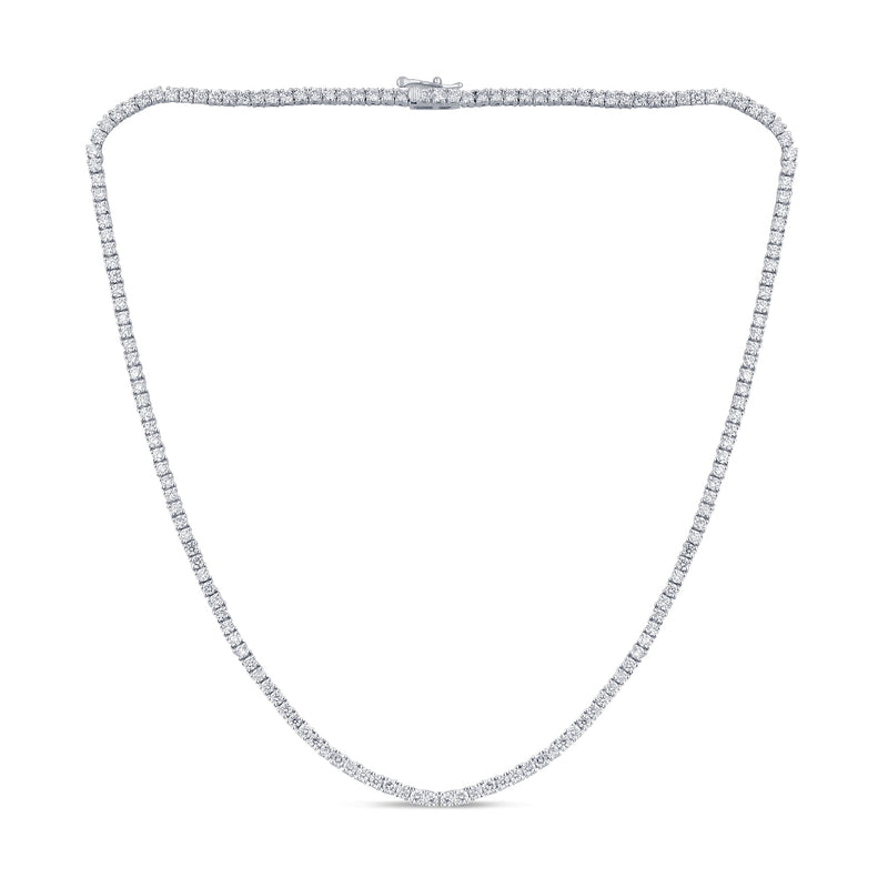 SPECIAL!7.13ct G SI 14K White Gold Diamond Tennis Necklace 16"