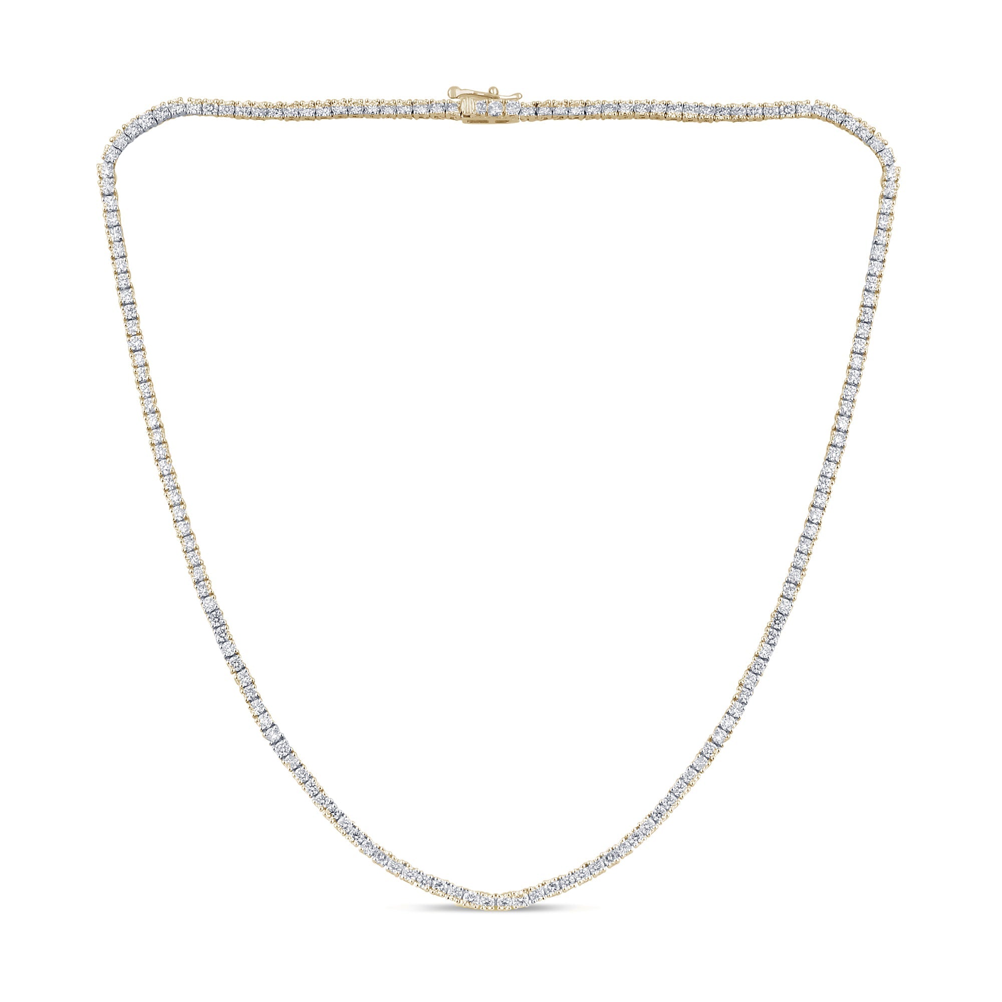 SPECIAL! 7.14ct G SI 14K Yellow Gold Diamond Tennis Necklace 16"