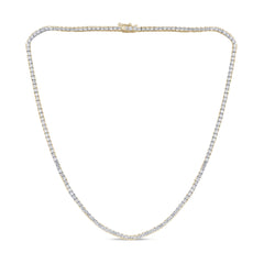 SPECIAL! 7.14ct G SI 14K Yellow Gold Diamond Tennis Necklace 16"