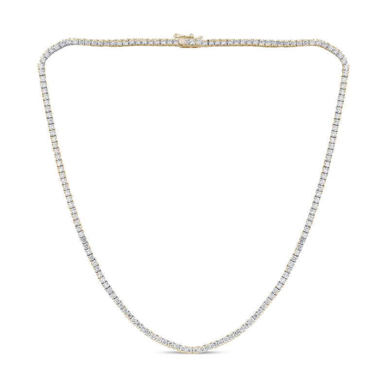 SPECIAL! 7.14ct G SI 14K Yellow Gold Diamond Tennis Necklace 16"