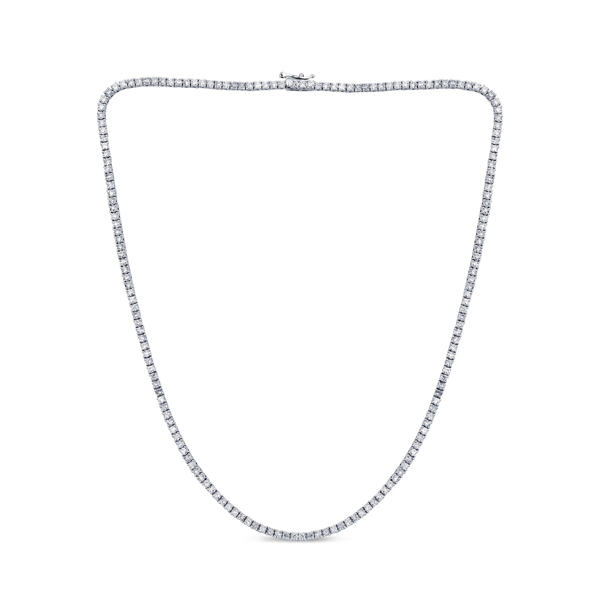 SPECIAL! 7.92ct G SI 14K White Gold Diamond Tennis Necklace 18"