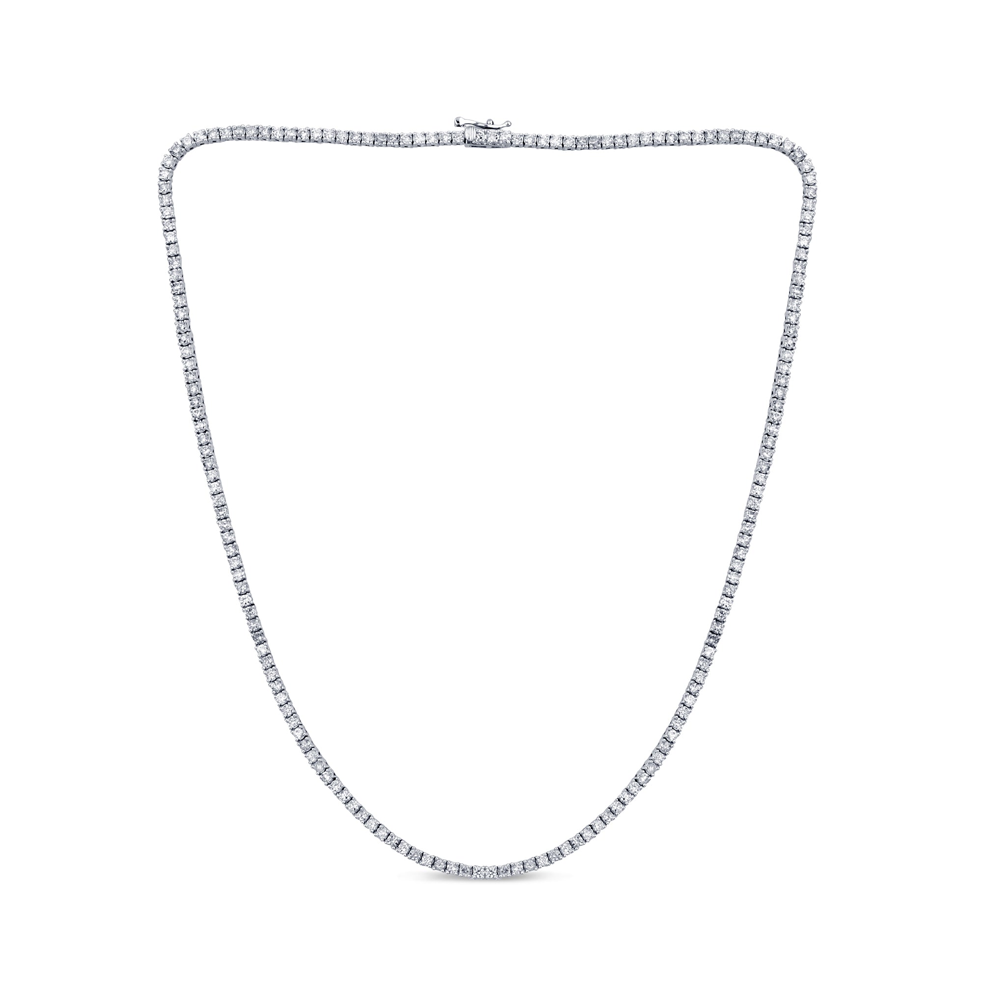 SPECIAL! 7.72ct G SI 14K White Gold Diamond Tennis Necklace 18"