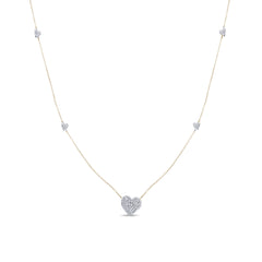 DIAMOND CLOSEOUT! .46ct G SI 14K Yellow Gold Diamond Heart Shaped Pendant Necklace 18" Long