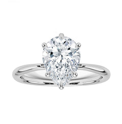 SPECIAL!.47ct G SI 14K White Gold Pear Shape Diamond Solitaire Ladies Ring