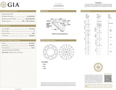 1.53ct G VS2 GIA Certified Round Brilliant Loose Diamond