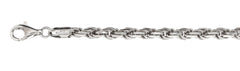 100-5MM Rope Chain .925  Solid Sterling Silver Sizes 7-30" NEW