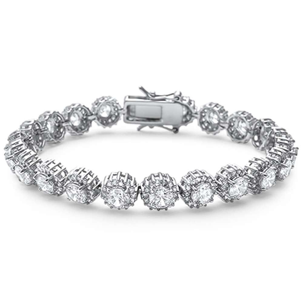 CLOSEOUT! Elegant 7" Round Cubic Zirconia .925 Sterling Silver Tennis Bracelet