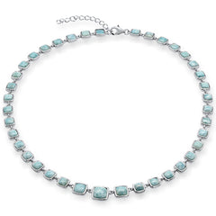 Natural Larimar .925 Sterling Silver Necklace