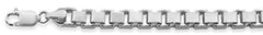 CLOSEOUT 20% OFF! 400 6MM Square Box Chain .925  Solid Sterling Silver Sizes 8-28" NEW