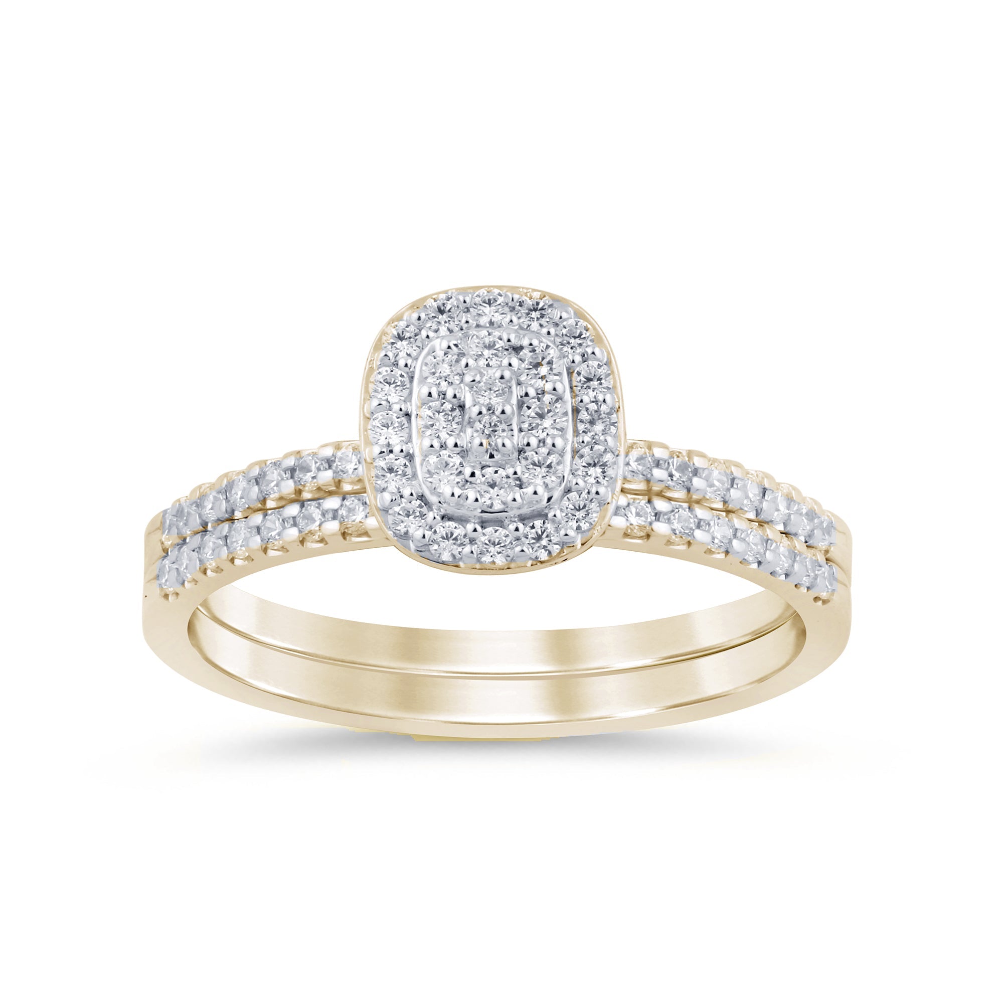 SPECIAL!.35ct G SI 14K Yellow Gold Diamond Engagement Ring Set Size 6.5