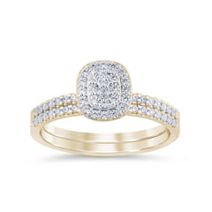 SPECIAL!.35ct G SI 14K Yellow Gold Diamond Engagement Ring Set Size 6.5