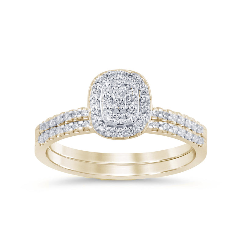 SPECIAL!.35ct G SI 14K Yellow Gold Diamond Engagement Ring Set Size 6.5