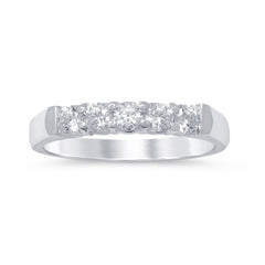 SPECIAL! .55ct G SI 14K White Gold Diamond 5-Stone Ring Band