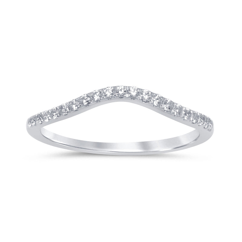 .20ct 14k White Gold Stackable Wedding Anniversary Diamond Ring 6.5