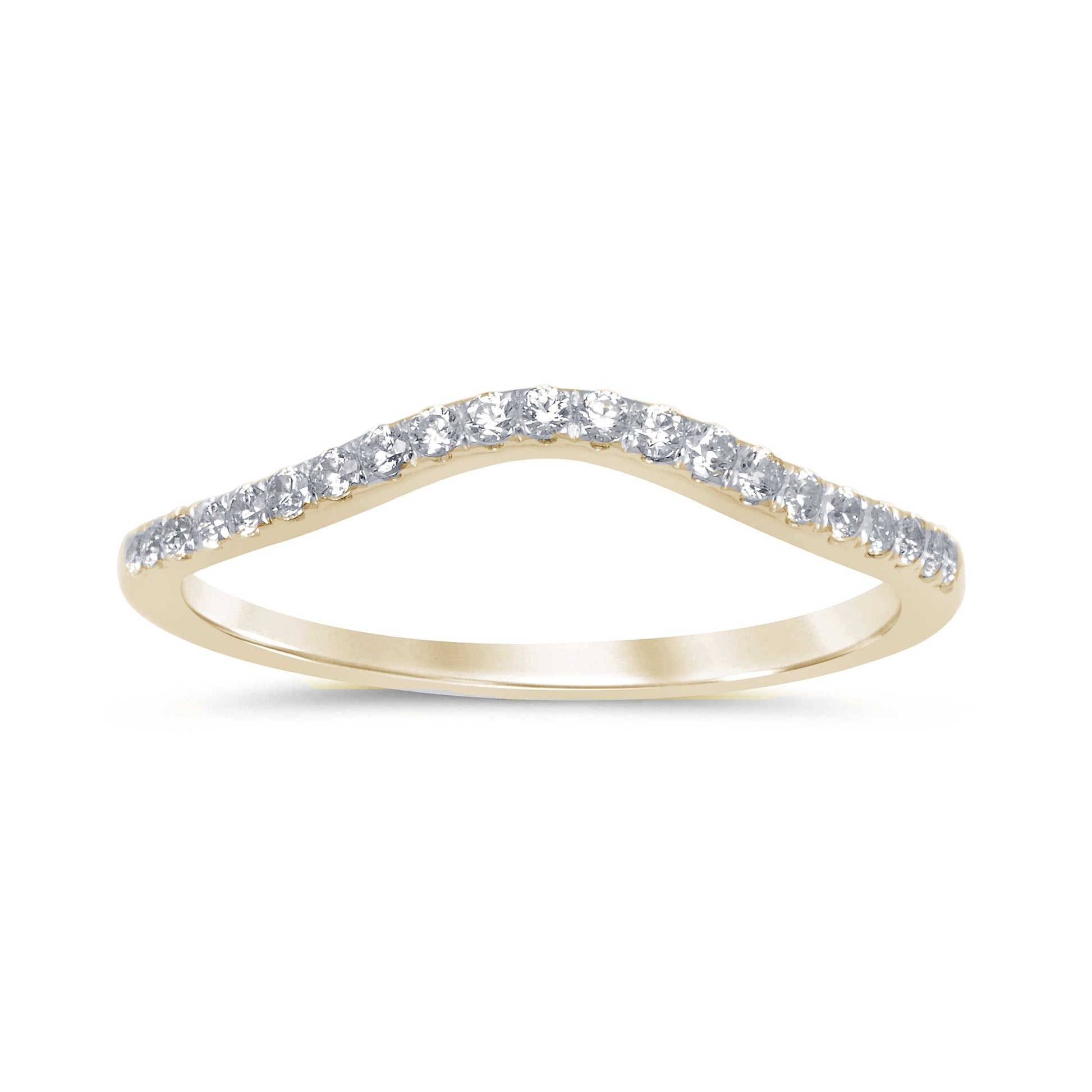 .19ct 14k Yellow Gold Stackable Wedding Anniversary Diamond Ring