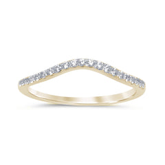 .19ct 14k Yellow Gold Stackable Wedding Anniversary Diamond Ring