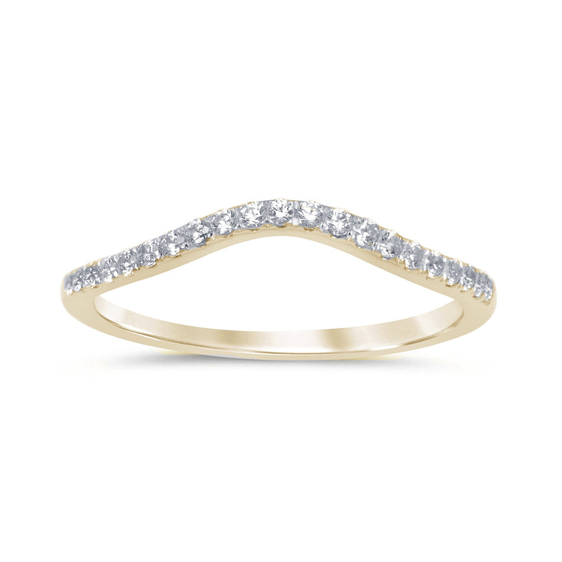 .19ct 14k Yellow Gold Stackable Wedding Anniversary Diamond Ring