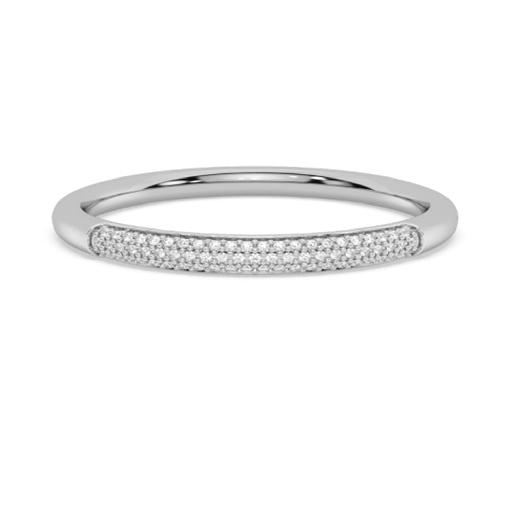 .10ct G SI 14K White Gold Diamond Petite Anniversary Wedding Band Ring Size 6.5