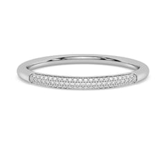 .10ct G SI 14K White Gold Diamond Petite Anniversary Wedding Band Ring Size 6.5