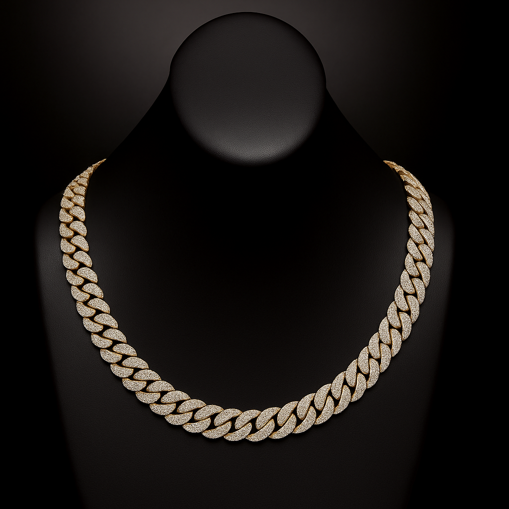 SPECIAL! 11mm 9.96ct G SI 14K Yellow Gold Baguette & Round Diamond Cuban Necklace 22"