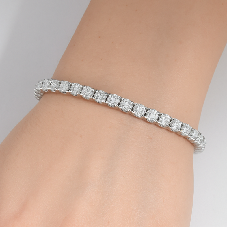 SPECIAL! 14.88ct 14KT White Gold Diamond Tennis Bracelet 7"