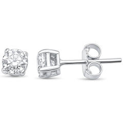 SPECIAL! 1.42ct G SI 14K White Gold Round Diamond Solitaire Earrings