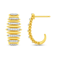 SPECIAL! .36ct G SI 14K Yellow Gold Diamond Dome Earrings