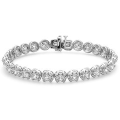 SPECIAL! 8.66ct G SI 14K White Gold Diamond Tennis Bracelet 7" Long