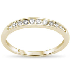 DIAMOND CLOSEOUT! .27ct 14k Yellow Gold Round Diamond Channel Set Wedding Band Ring