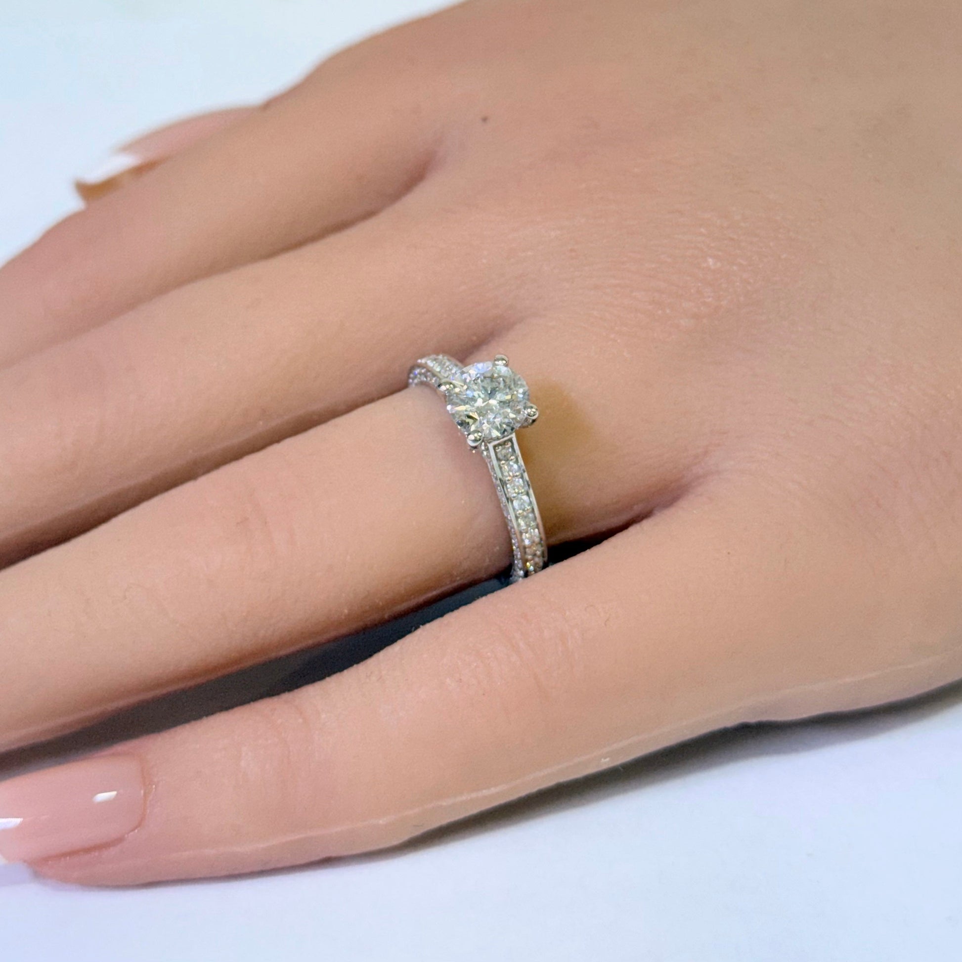 SPECIAL! 1.87ct G SI 14K White Gold Round Diamond Solitaire Engagement Ring Size 6.5