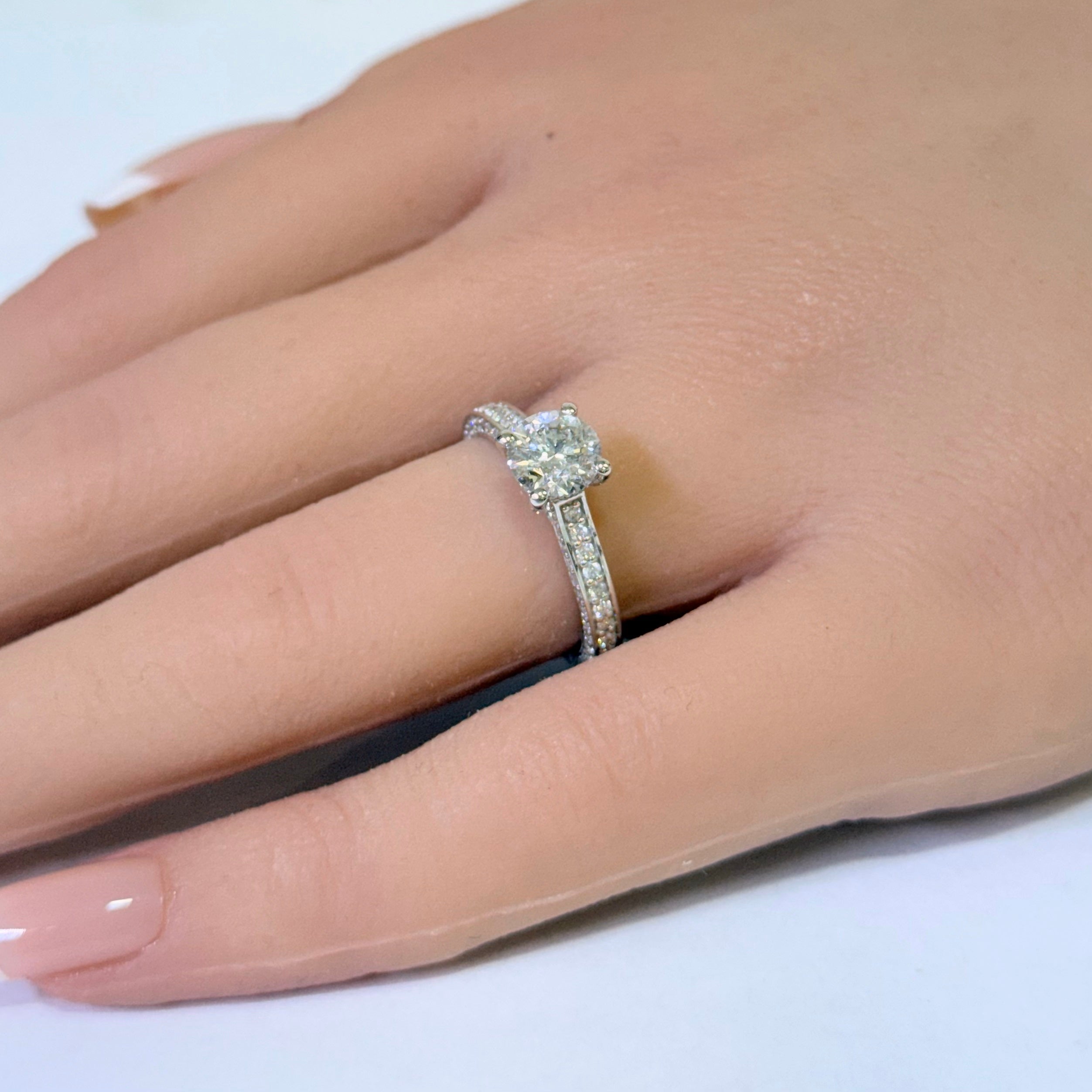 SPECIAL! 1.87ct G SI 14K White Gold Round Diamond Solitaire Engagement Ring Size 6.5