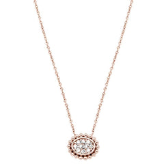 DIAMOND CLOSEOUT!  .13cts 14kt Rose Gold Round Diamond Pendant Necklace 18" Long