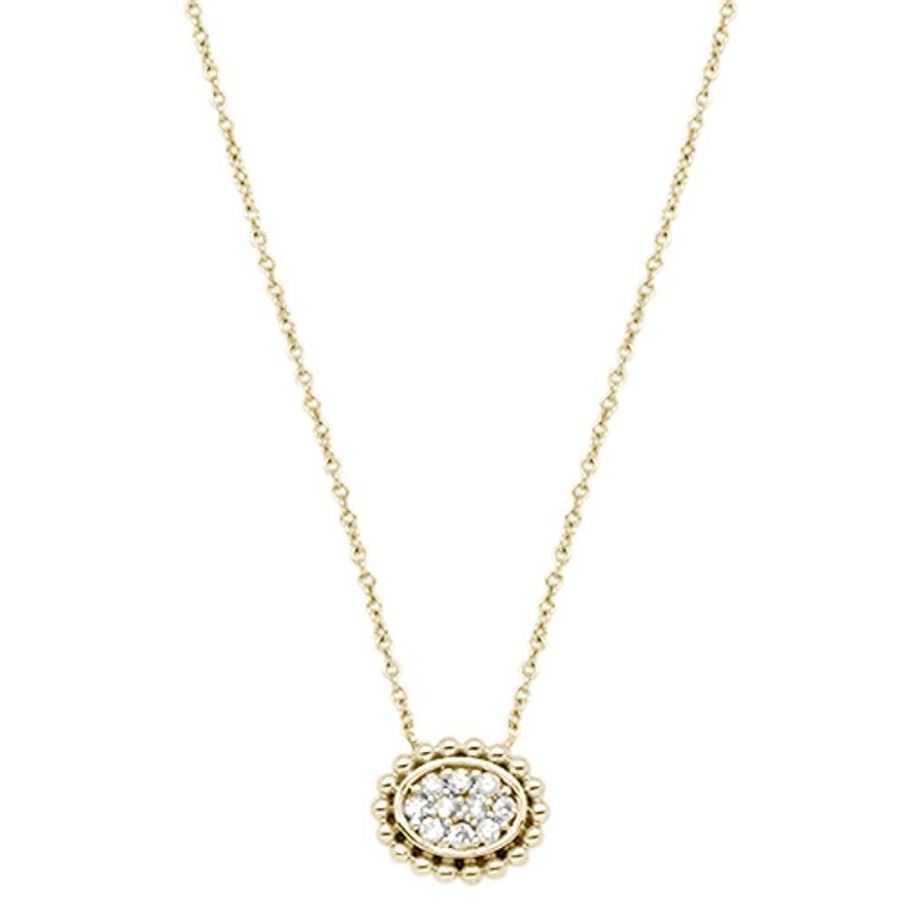 DIAMOND CLOSEOUT!  .13cts 14kt Yellow Gold Round Diamond Pendant Necklace 18" Long