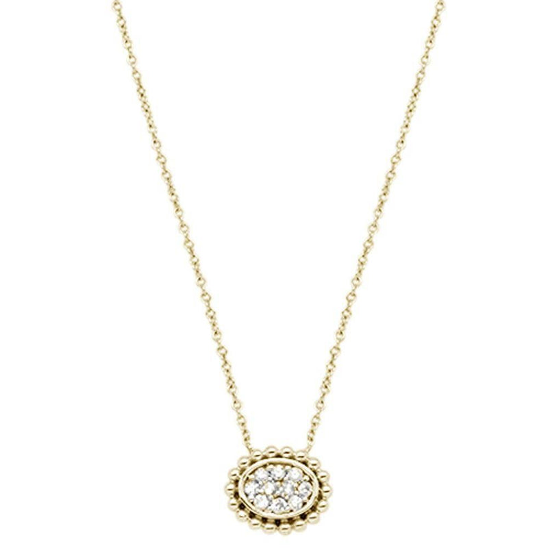 DIAMOND CLOSEOUT!  .13cts 14kt Yellow Gold Round Diamond Pendant Necklace 18" Long