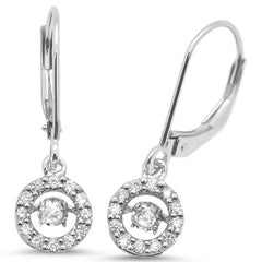 DIAMOND CLOSEOUT! .26ct 14k White Gold Drop Dangle Diamond Earrings
