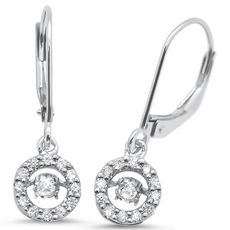 DIAMOND CLOSEOUT! .26ct 14k White Gold Drop Dangle Diamond Earrings