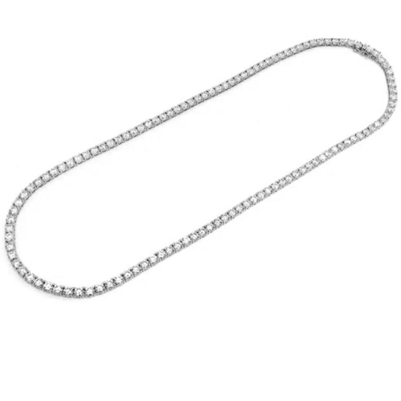 SPECIAL! 7.72ct G SI 14K White Gold Diamond Tennis Necklace 18"
