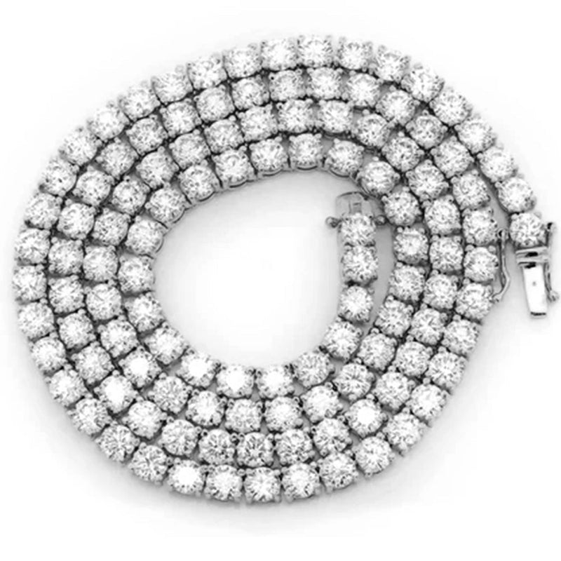 SPECIAL! 7.72ct G SI 14K White Gold Diamond Tennis Necklace 18"